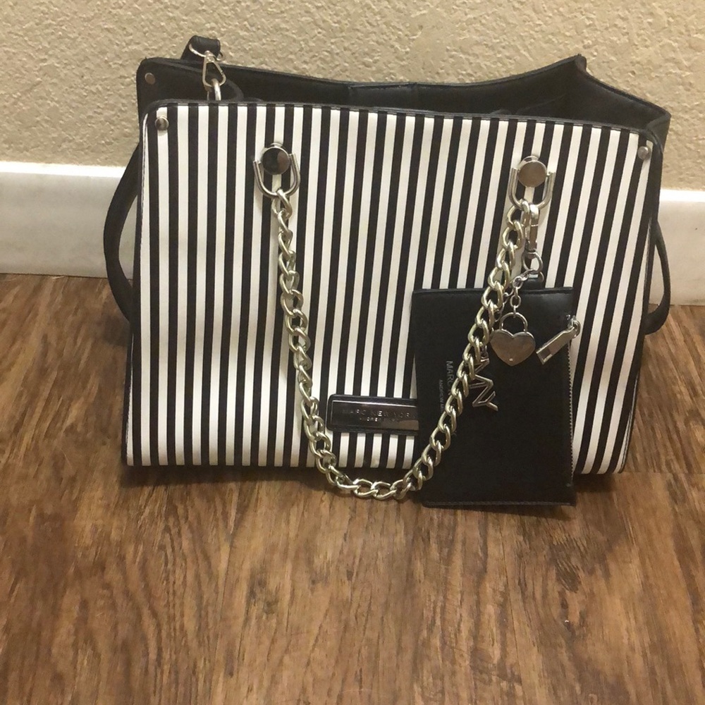 Sexy black and white striped purse